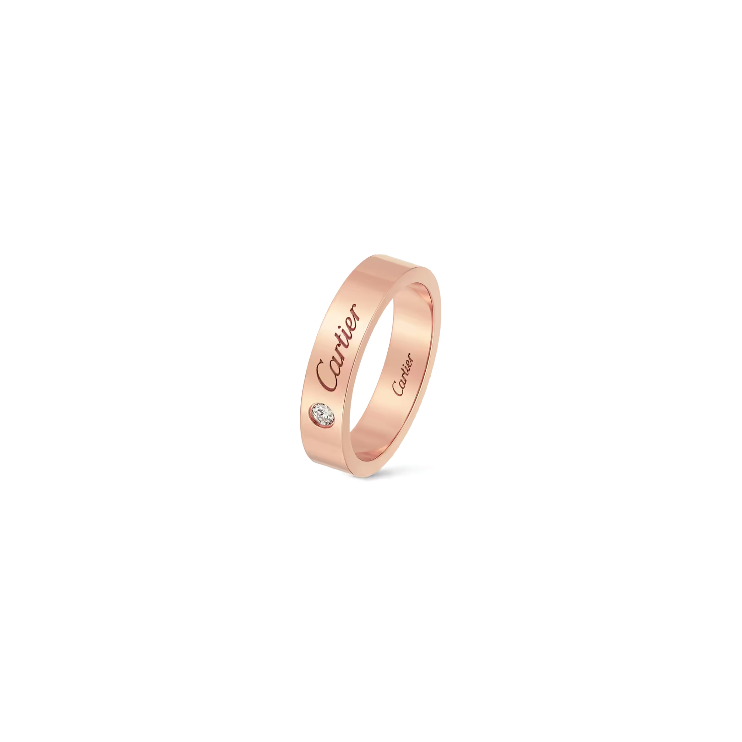 CARTIER C DE CARTIER WEDDING RING, WIDTH 4 MM, 1 DIAMOND B4210700